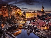 Zamek, Czechy, Krumlov, Miasto