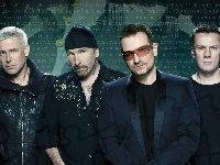 Bono, Larry Mullen, The Edge, Irlandzki, Zespół, Adam Clayton, U2, Rock