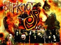 zespół, upiory, Slipknot, koncert, twarz