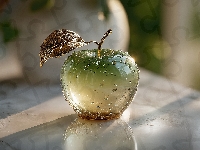 Szklane, Zielone, Jabłko, Grafika AI