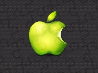 Logo, Zielone, Apple