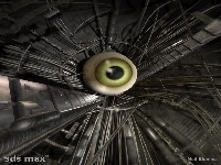 zielone, 3D, Wektorowa, oko