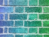 Niebieski, Zielono, Mur