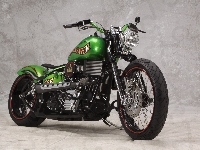 Zielony, Zabytkowy, Harley-Davidson