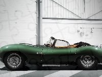 1957, Zielony, Jaguar XKSS, Zabytkowy