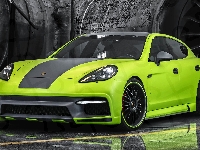 Panamera, Samochód, Porsche, Zielony