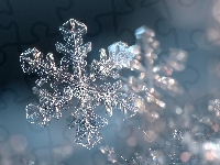 Płatek śniegu, Śnieżynka, Zima, Grafika AI