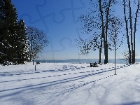 Ławka, Zima, Morze