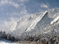 Zimą, Niebo, Góry, Las