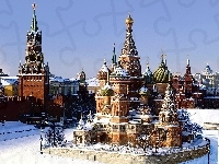 Zima, Moskwa, Rosja, Cerkiew