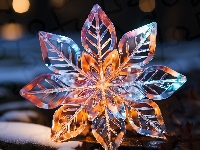 Śnieżynka, Lodowa, Gwiazdka, Zima