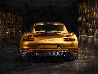 Tył, Porsche 911 Turbo S Exclusive Series, Złote