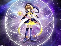 zodiak, różdżka, Cardcaptor Sakura, dziewczyna, kij