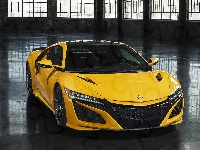 Przód, Acura NSX, Żółta