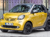 Cabrio, Smart Fortwo, Żółty
