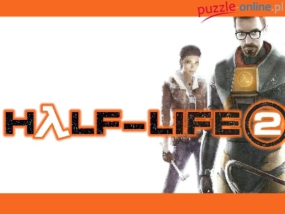 mężczyzna, Half Life 2, postacie, kobieta, logo